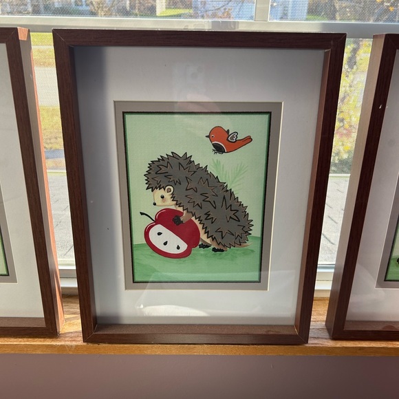 Porcupine woodland animals art print 8x10 (no frame) baby room nursery decor - Picture 6 of 6